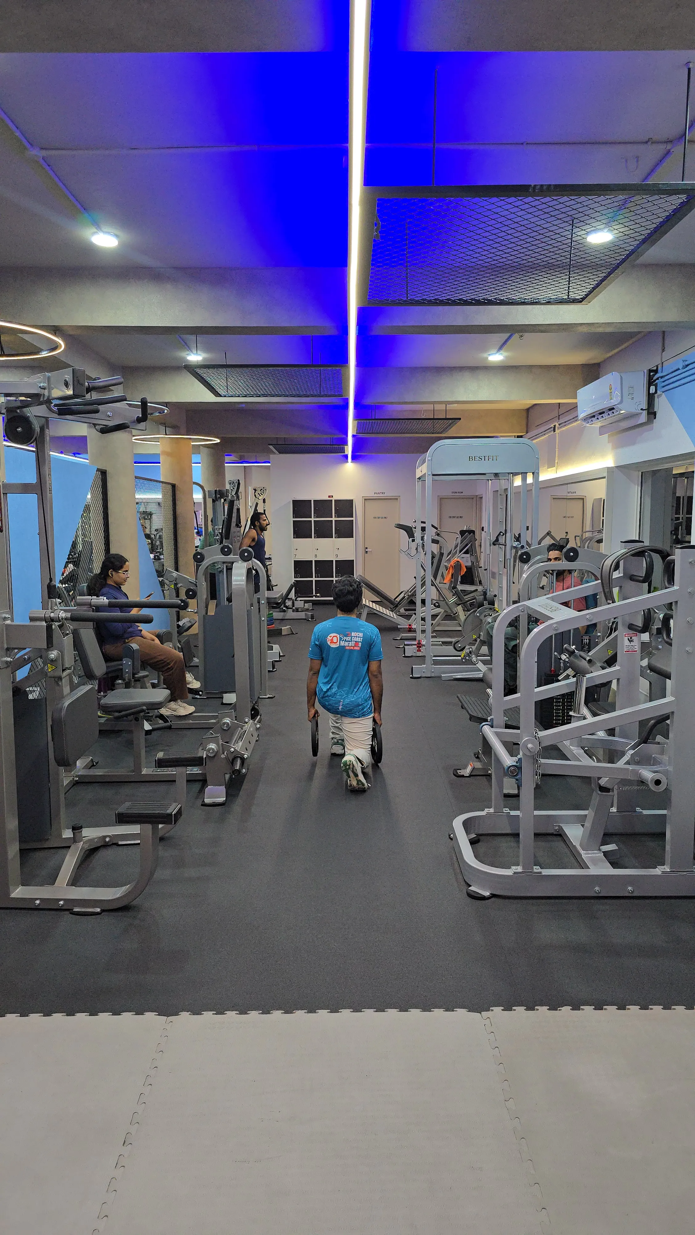 SpaRing Multi Gym equipment floor